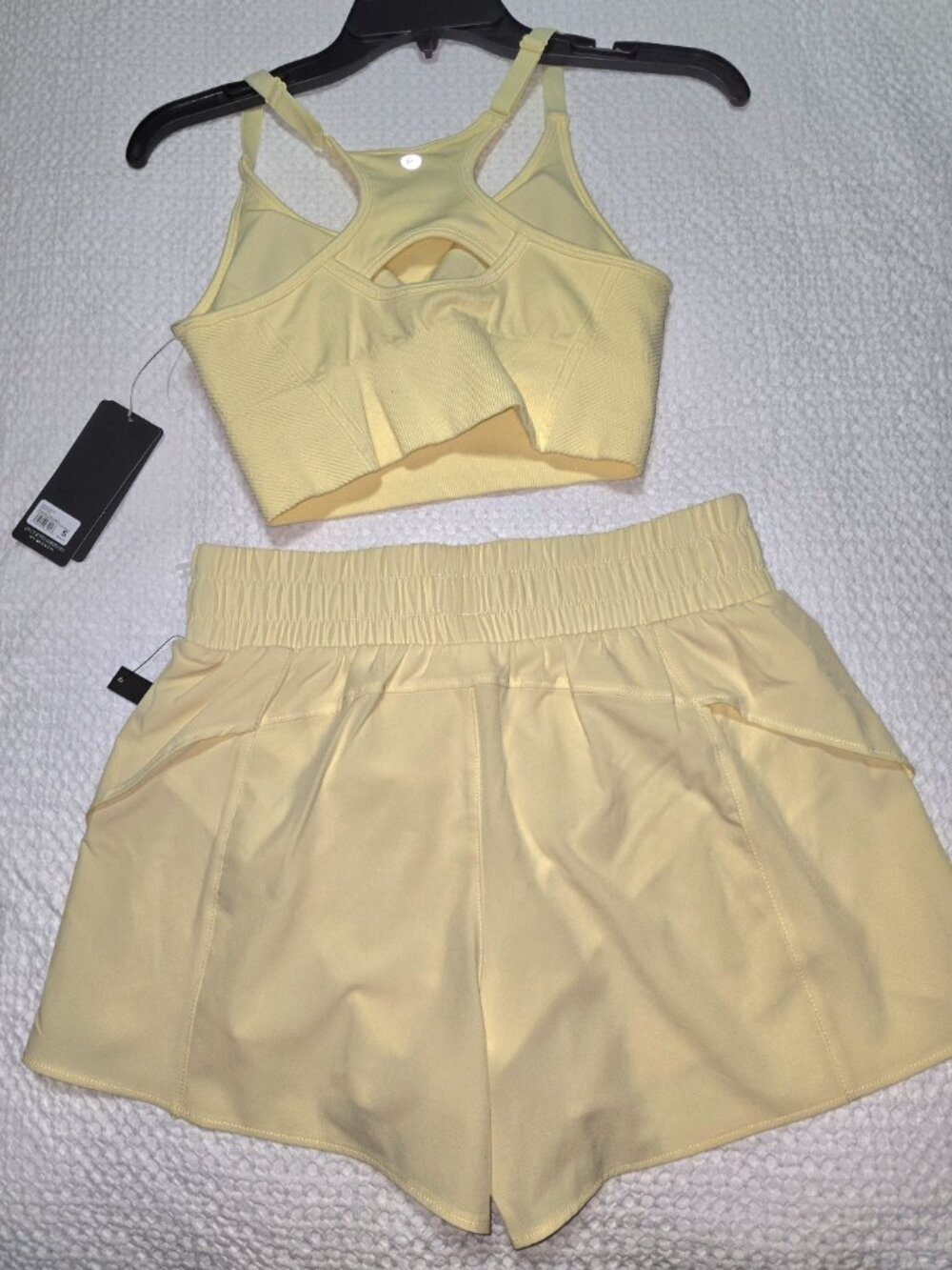 NWT 90 Degree by Reflex Daffodil 2-Piece Seamless Sports Bra & Swiftlayer Skort - Picture 7 of 7